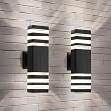 ZSMAIKU 2 Pack LED Up and Down Lights, Outdoor Light Fixture, Exterior Lights for House, GU10 Bulbs 14W IP65 3000K 1200LM Warm White, Square Outdoor