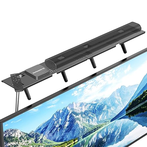 Soundbar Mount, No Drilling Steel TV Top Shelf Fits Most of Sound Bars Up to 15 Lbs, Universal Sound Bar TV Mount Bracket, Sound Bar Stand Compatible