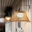 VerLuce - Rattan Series Solar Wall Lamps - Remote Control Included - Dimmable & Timer Modes - Rechargeable Battery Lasts Up to 45 Hours - 2700K - IP44