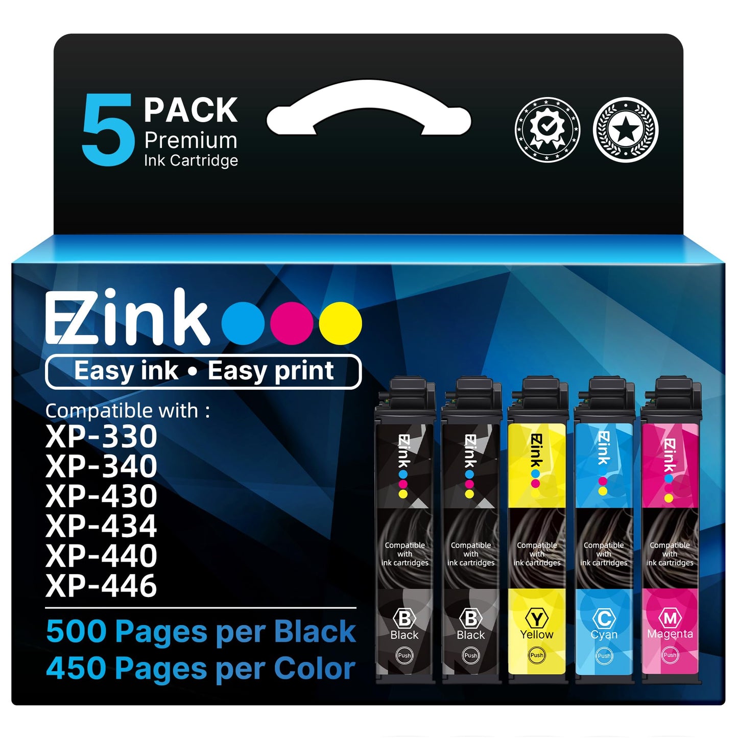 E-Z Ink Remanufactured Replacememt for 288XL Ink Cartridge Combo Pack,5pack
