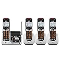 AT&T BL102-4 DECT 6.0 4-Handset Cordless Phone for Home with Answering Machine, Call Blocking, Caller ID Announcer, Audio Assist, Intercom,