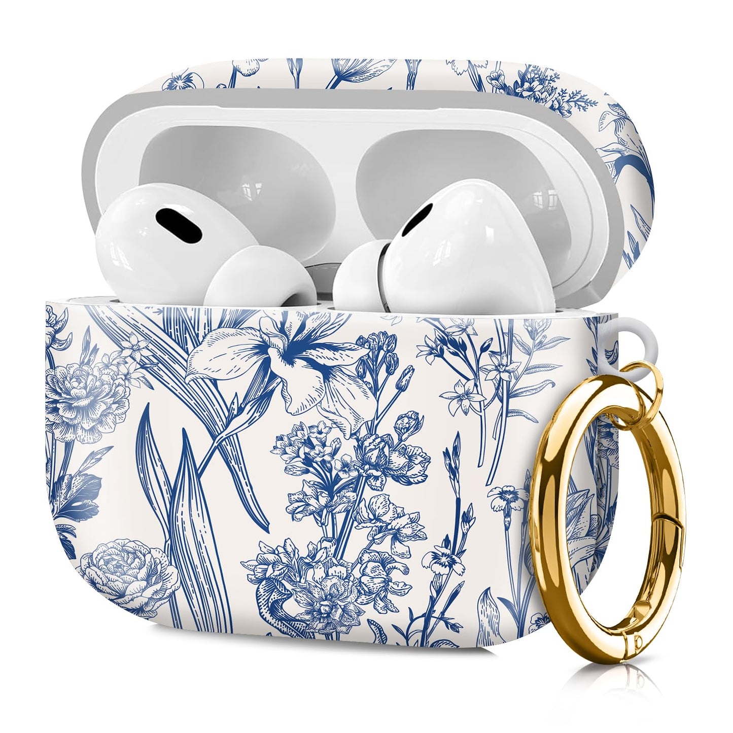 Compatible with AirPod Pro 2nd/1st Generation Case Cover with Key Chain,Full Protective Shockproof Wireless Headphone Case for Airpod Pro