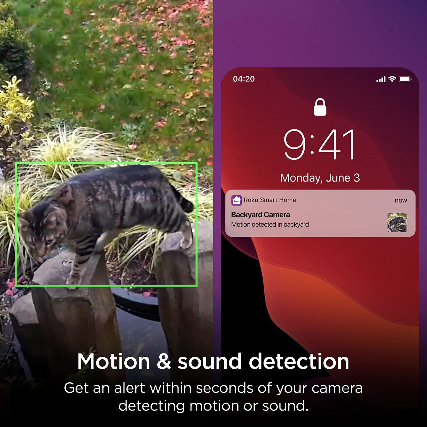 Roku CW2000R Smart Home Outdoor Wired Camera SE Security Camera w/Motion & Sound Detection (Renewed)