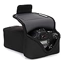 USA Gear Camera Sleeve (Zoom) for Compact SLRs with Lens Compatible with Canon EOS R100 Nikon Z30 Sony ZV-E10, and more - Padded Neoprene DSLR Case