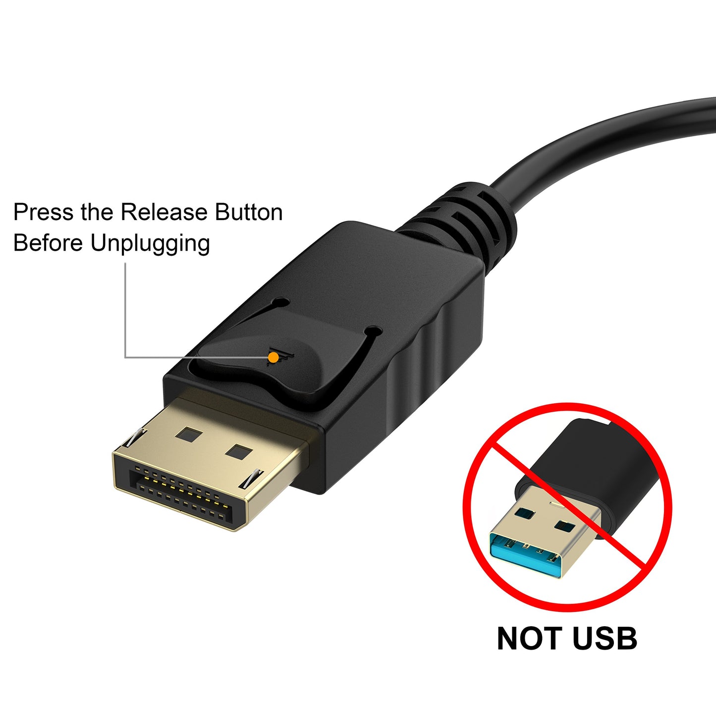 Moread DisplayPort (DP) to DVI Adapter, Gold-Plated Display Port to DVI-D Adapter (Male to Female) Compatible with Computer, Desktop, Laptop, PC