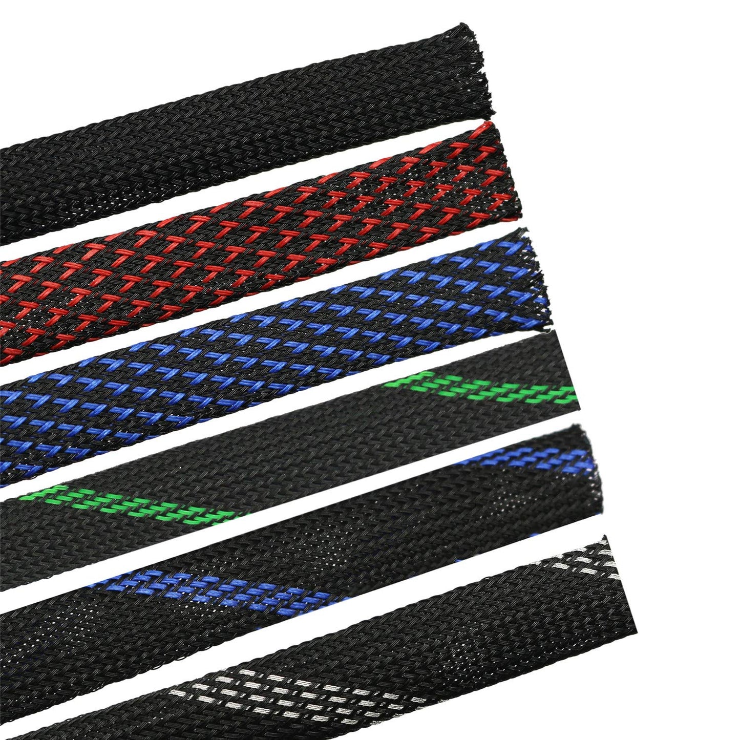 30ft PET Expandable Sleeving Wire Cable Sleeve (1/4", Black)