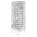 Colosseum Chrome 7" Wide Wall Light for Hallway, 4-Light Sconce with E12 Base & Faceted Crystals - LED Compatible, BACL Certified