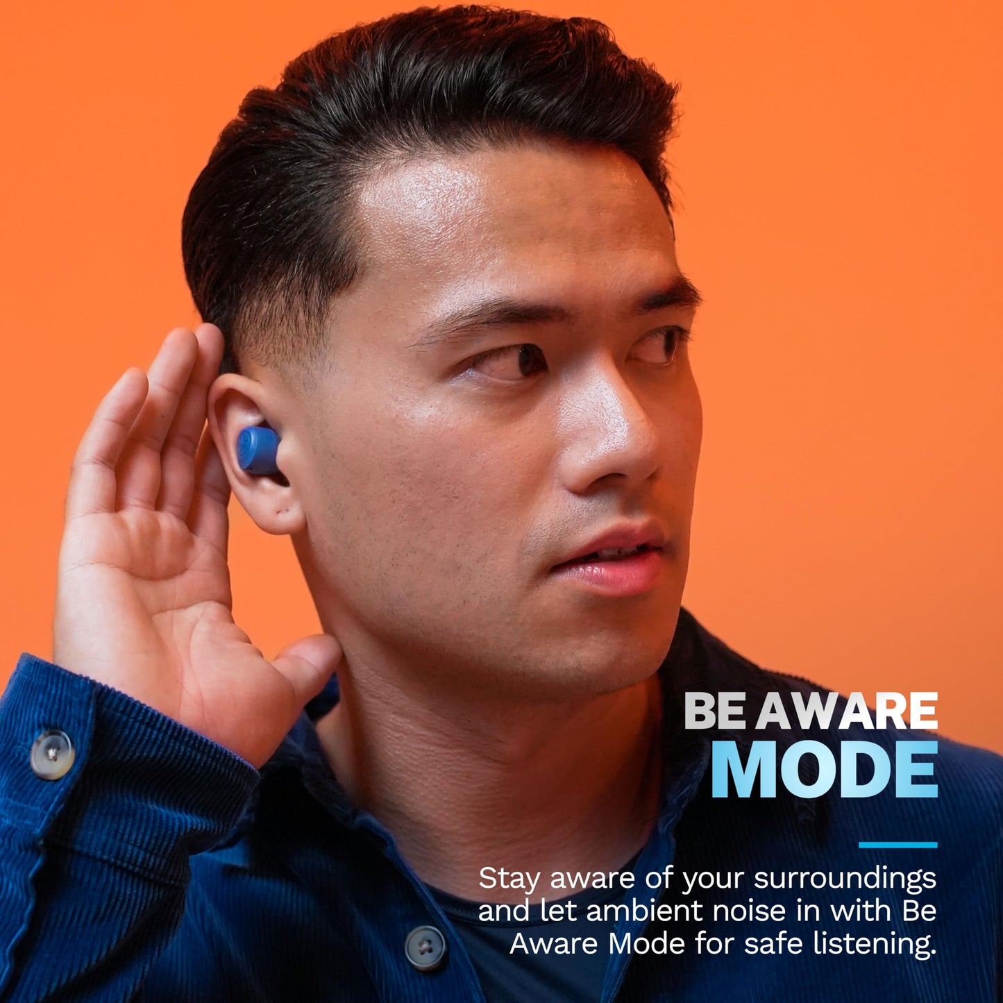 JLab Go Air Pop+ True Wireless Earbuds, in Ear Headphones, Bluetooth Earphones, 35H Playtime Ear Buds, Bluetooth Earbuds with Microphone, USB-C
