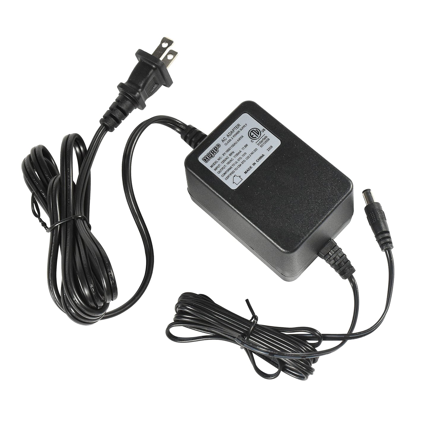 HQRP AC to AC Wall Adapter Transformer 16V @ 1100 mA Straight 5.5x2.1 mm Female Plug