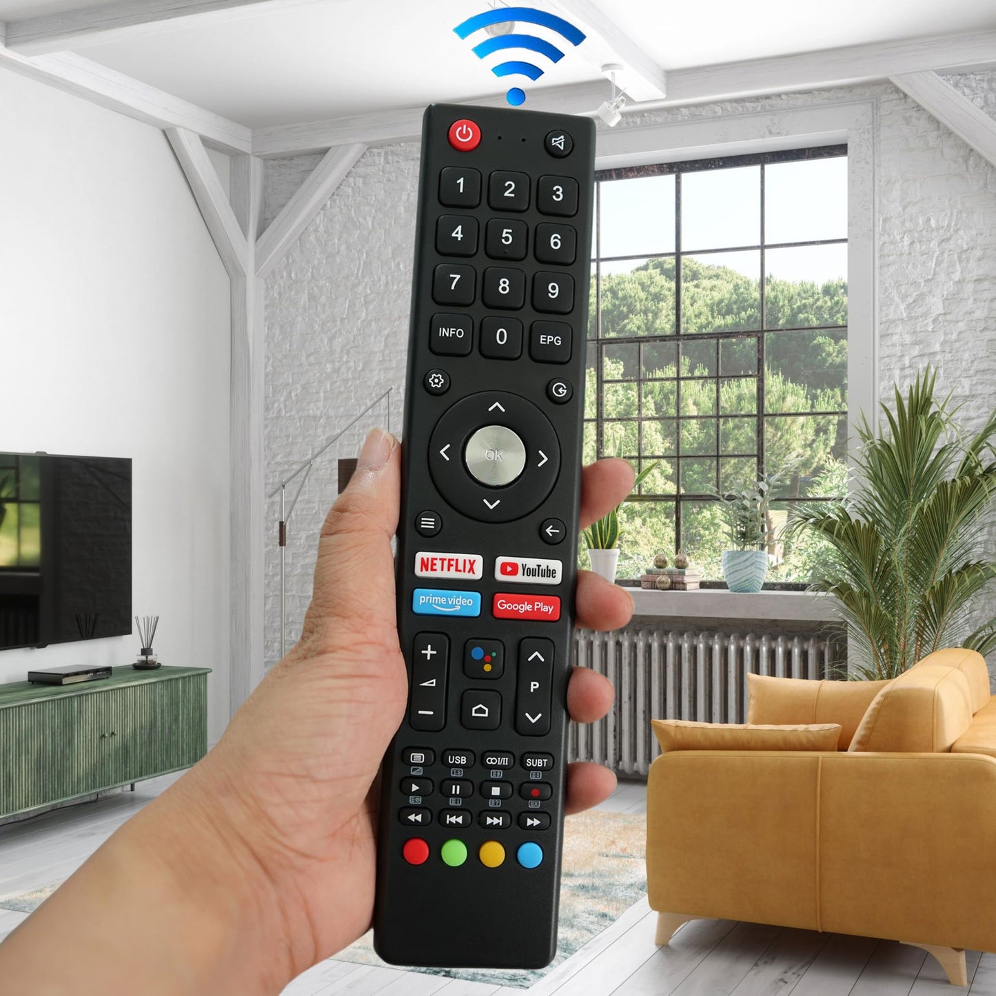 Voice Replacement Remote Control Compatible for JVC RM-C3367 LT-50KC508 50" Smart 4K UHD Android TV