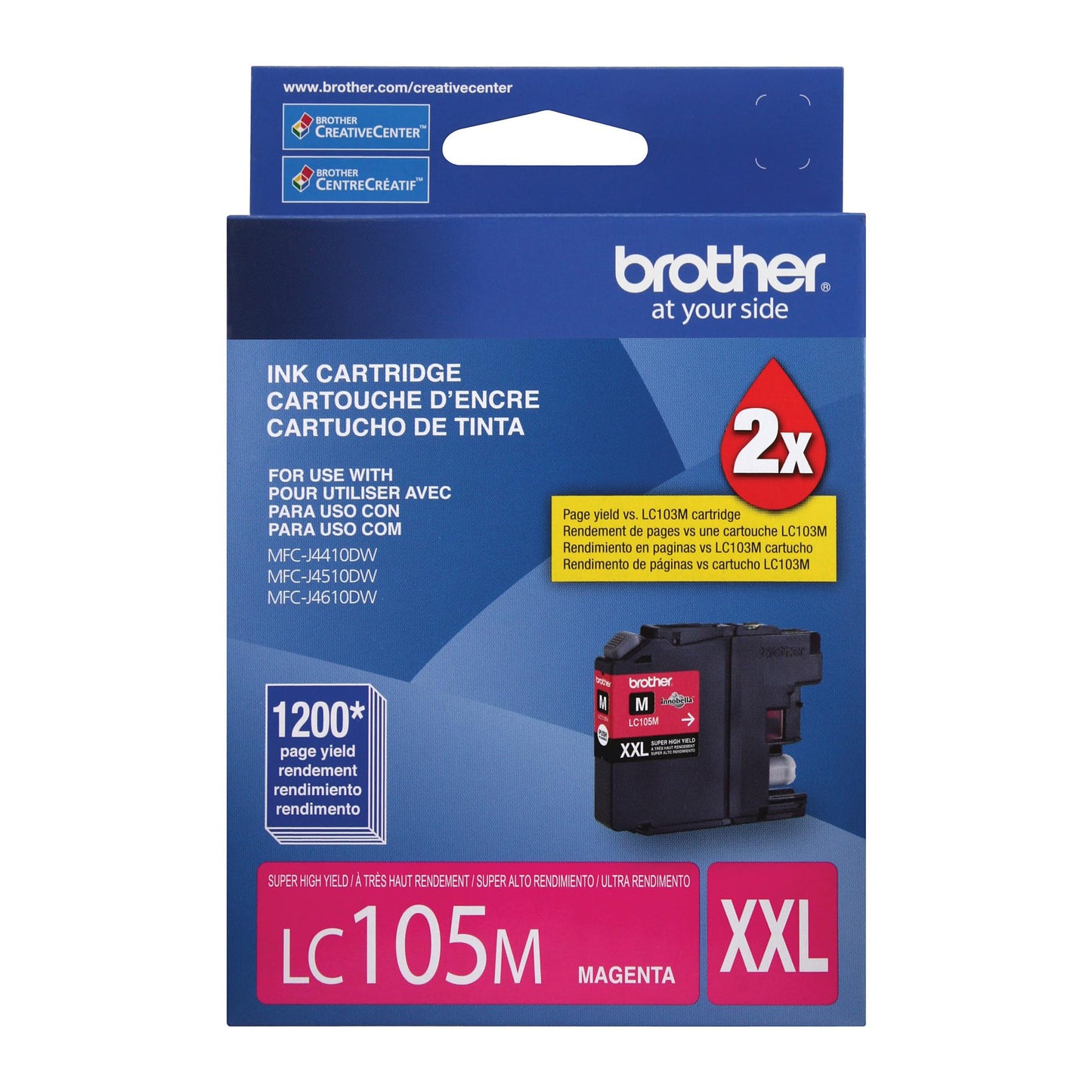 Brother Genuine LC105M Super High Yield XXL Magenta -Ink -Cartridges