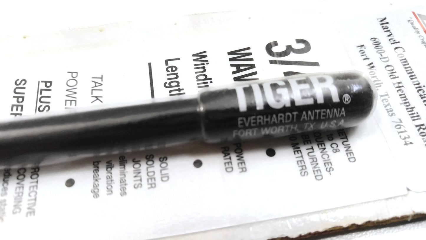 Lot of 2 Everhardt TSM2-B 3/4 Wave 2 ft Fiberglass “Super Flex†CB Radio Antenna - Black