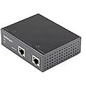 StarTech.com Industrial Gigabit Ethernet PoE Injector - 30W 802.3at PoE+ Midspan 48V-56VDC DIN Rail Power Over Ethernet Injector Adapter - -40C