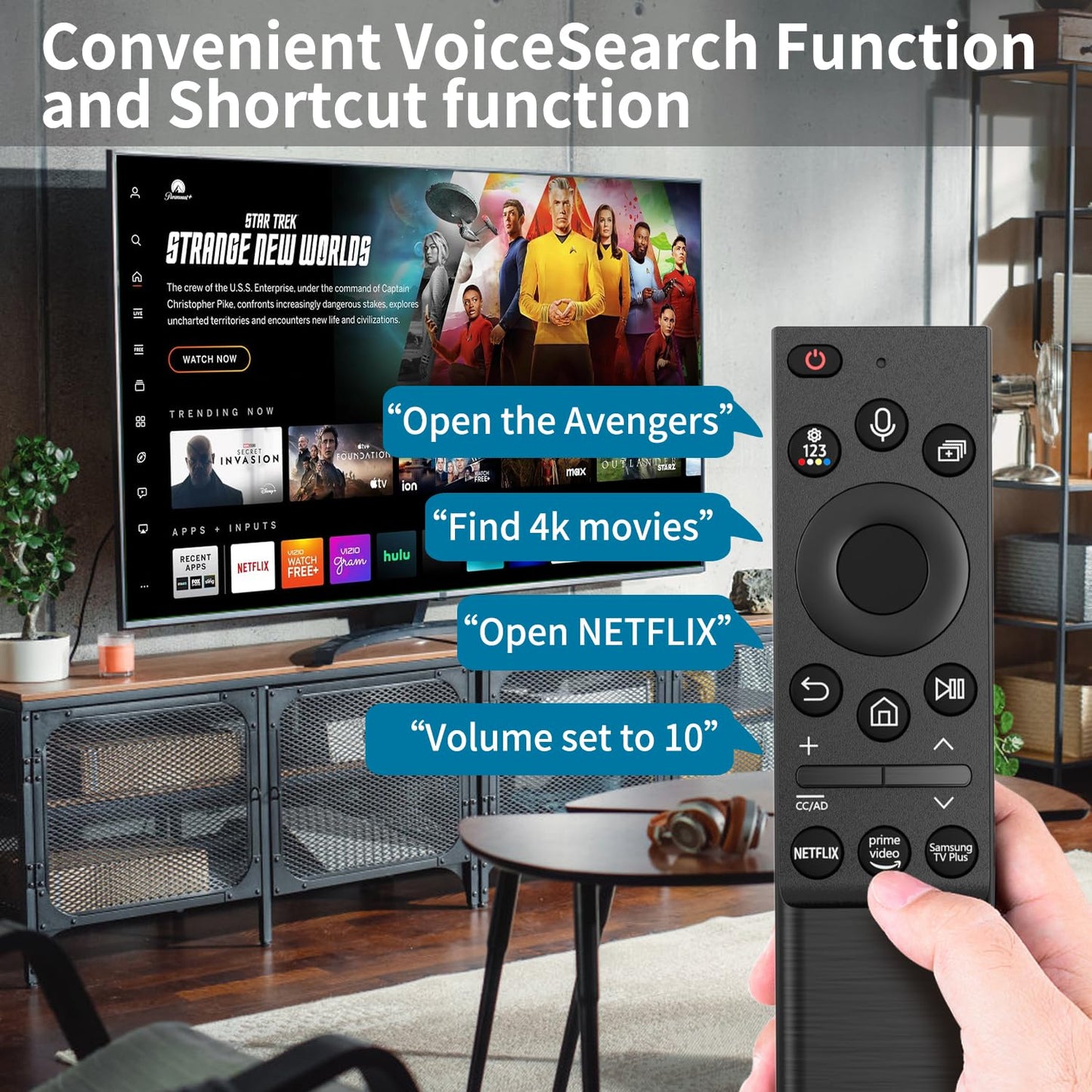 BN59-01357A BN59-01357F BN59-01357P Solar Voice Remote Replacement for Samsung Frame Smart TV Remote with Rechargeable Solar Cell
