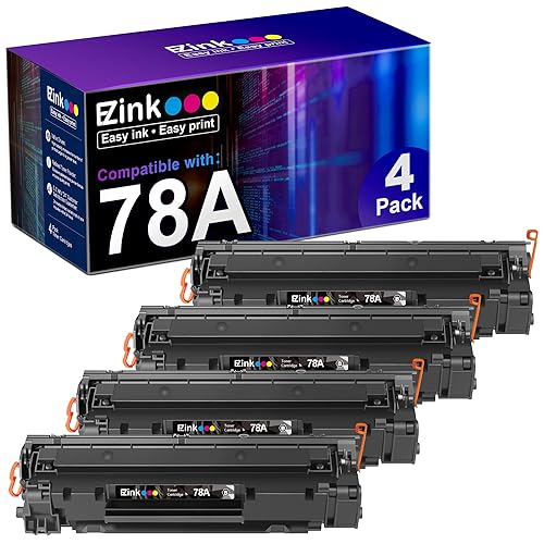 E-Z Ink Compatible Toner Cartridge Replacement for HP 78A CE278A to use with Pro P1606dn, M1536dnf, P1566, P1560, P1606, M1536 Printer (Black?4 Pack)