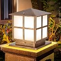 SLAWA Outdoor Post Lights Fixture, Modern Yard Entry Outdoor Column Lights with Aluminum Housing, Patio Pillar Lights Outdoor with Tempered Glass