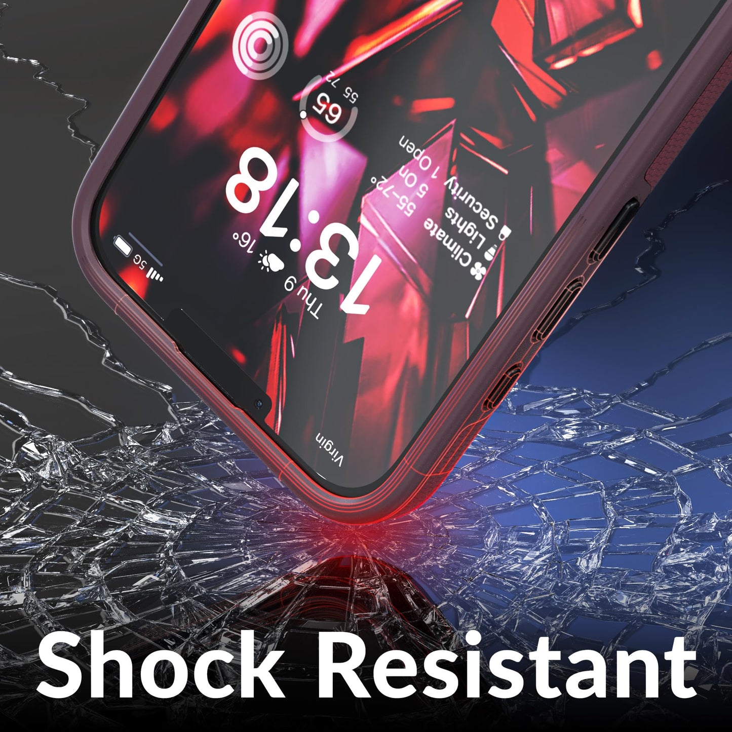 Crave for iPhone 17e Case and iPhone 16e Case, Shockproof Protection Dual Layer Case for iPhone 17e, iPhone 16e (6.1 inch) - Berry