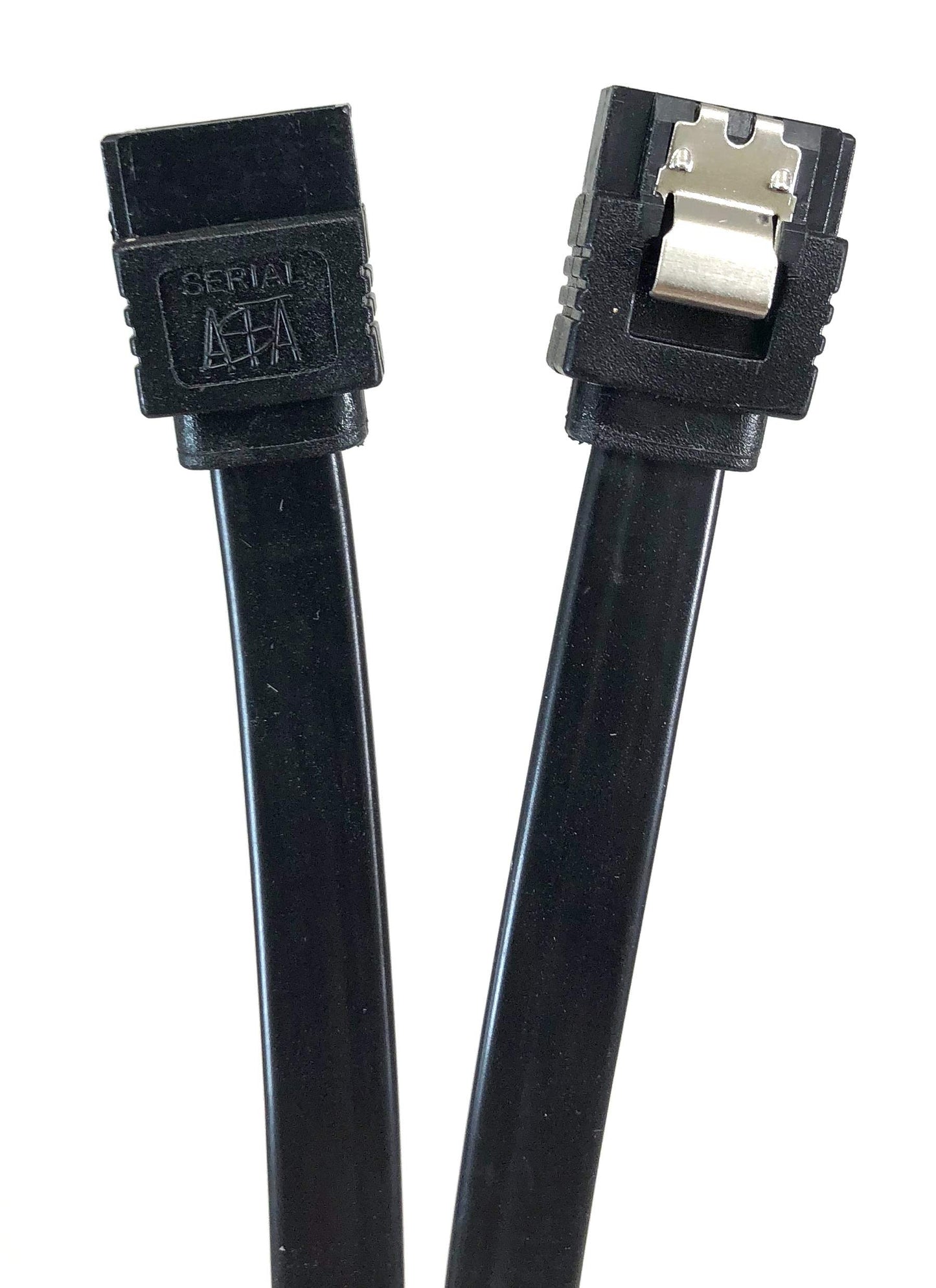 MICRO CONNECTORS 12" SATA III Straight Cable with Locking Latch (Black) 3-Pack (F03-03MSSB-3P)