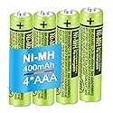 EOCIK BK-40AAABU 4 Pack NI-MH Rechargeable AAA Batteries 400mAh 1.2V AAA Rechargeable Battery for Panasonic Cordless Phones,Remote