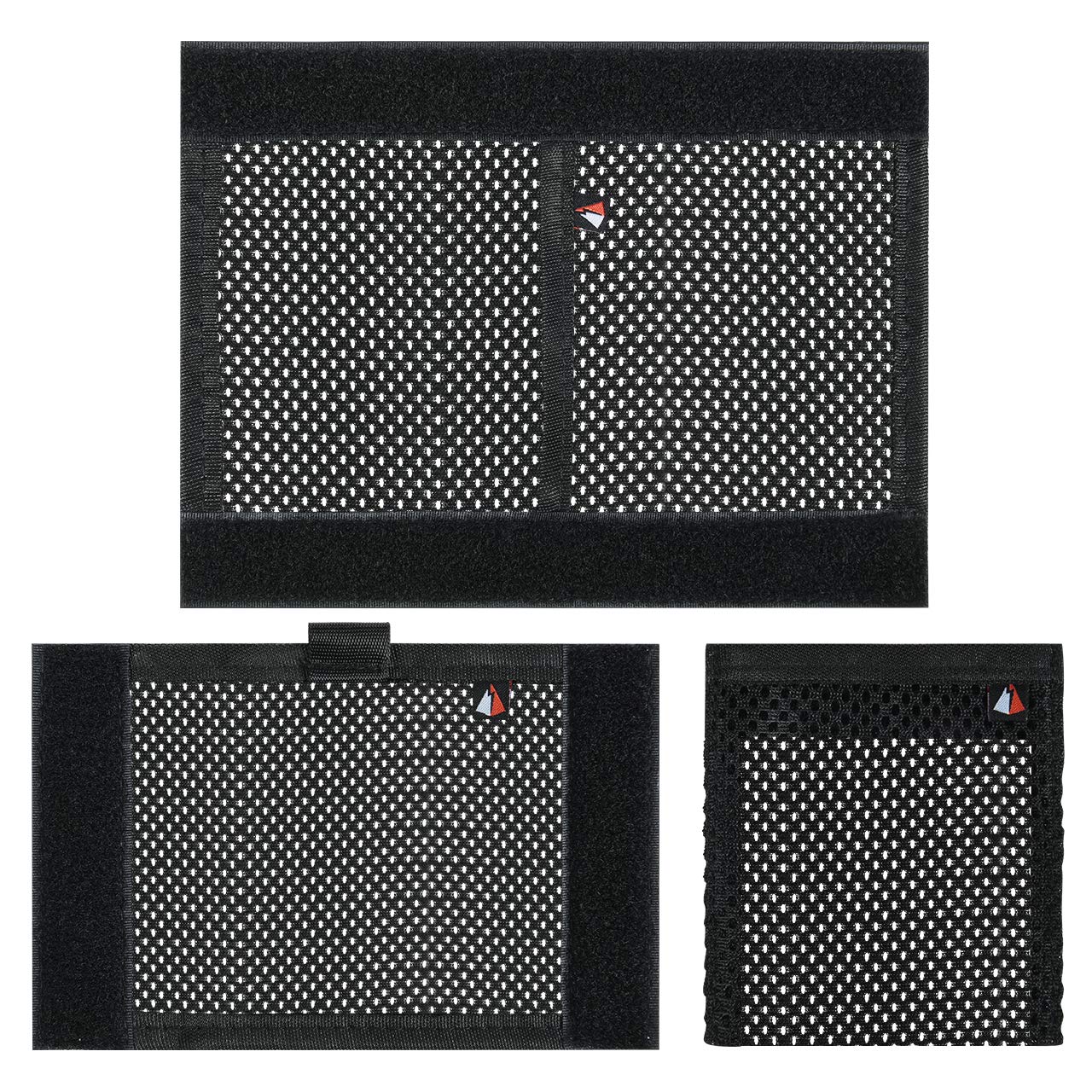 TXEsign Pack of 3 Sizes Hook and Loop Mesh Pockets Net Organizer for Securing Items in DSLR SLR Camera Insert/Video Bag