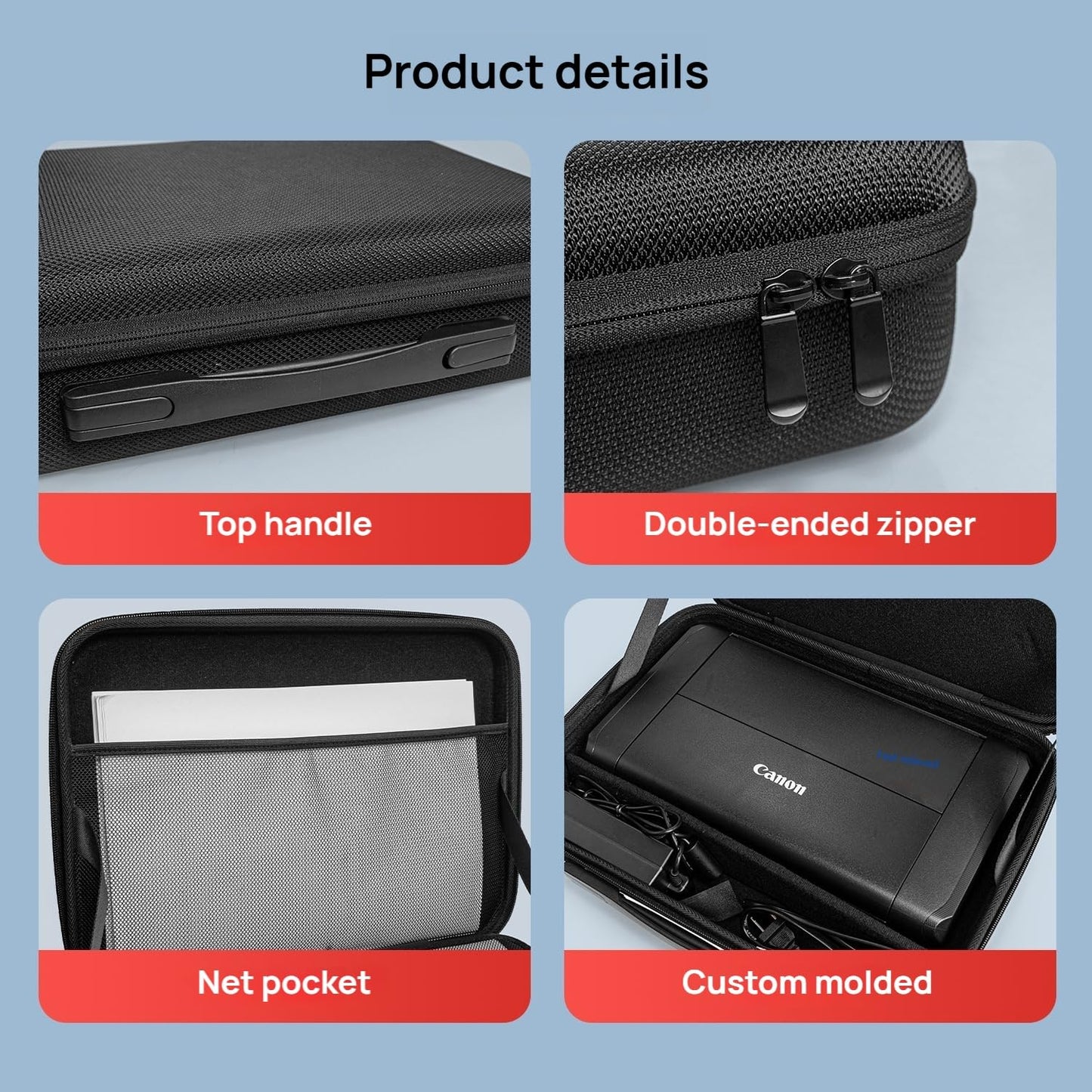 CltrCr Hard Travel Case Replacement for Canon PIXMA TR160 / TR150 / iP110 Wireless Portable Printer (Only Case)