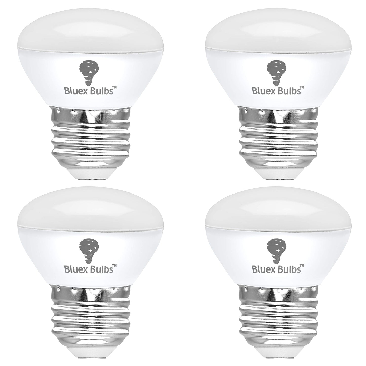 4 Pack R14 LED Bulb 4W E26 Base Mini Reflector Floodlight Light Bulb Dimmable 2700K Warm White - 40W Equivalent - Mini Light Bulbs, Short Light Bulbs