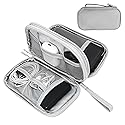 SMONT Gray Tech Organizer Pouch, Travel Electronics Accessories Case with Dual Sections for Cables, Portable Console, Hard Drive - Slim EDC Bag