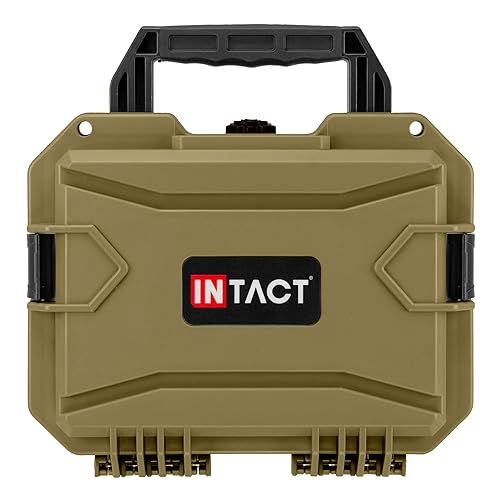 Eylar 11.8" Intact Series Compact Hard Camera Case, Lightweight and Durable Stacker Design with Foam (Dark Earth)