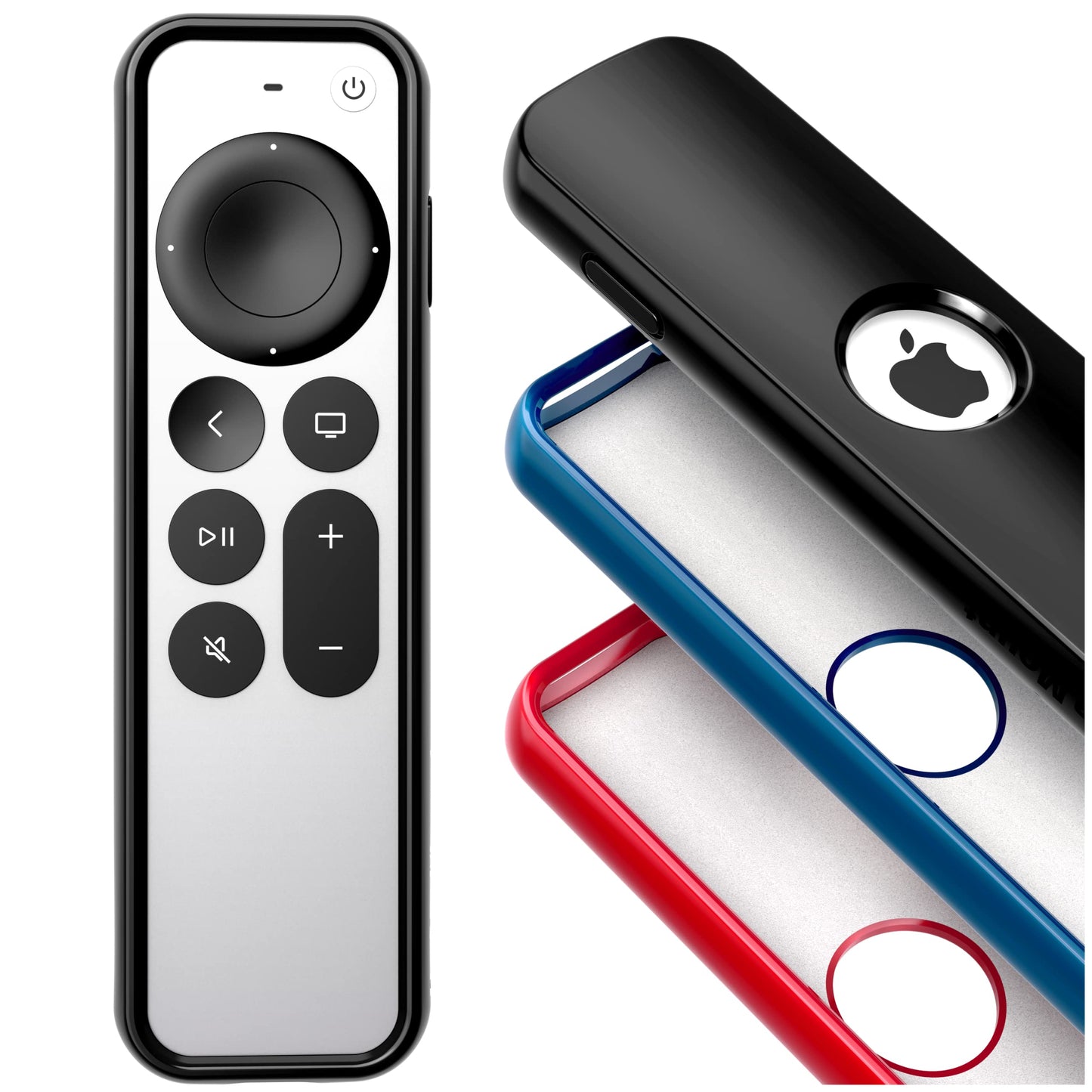 ReliaMount Case for Apple TV Remotes - Premium Drop Protection and Comfortable to Hold - Designed in USA (Premium Black with Soft Microfiber Lining)