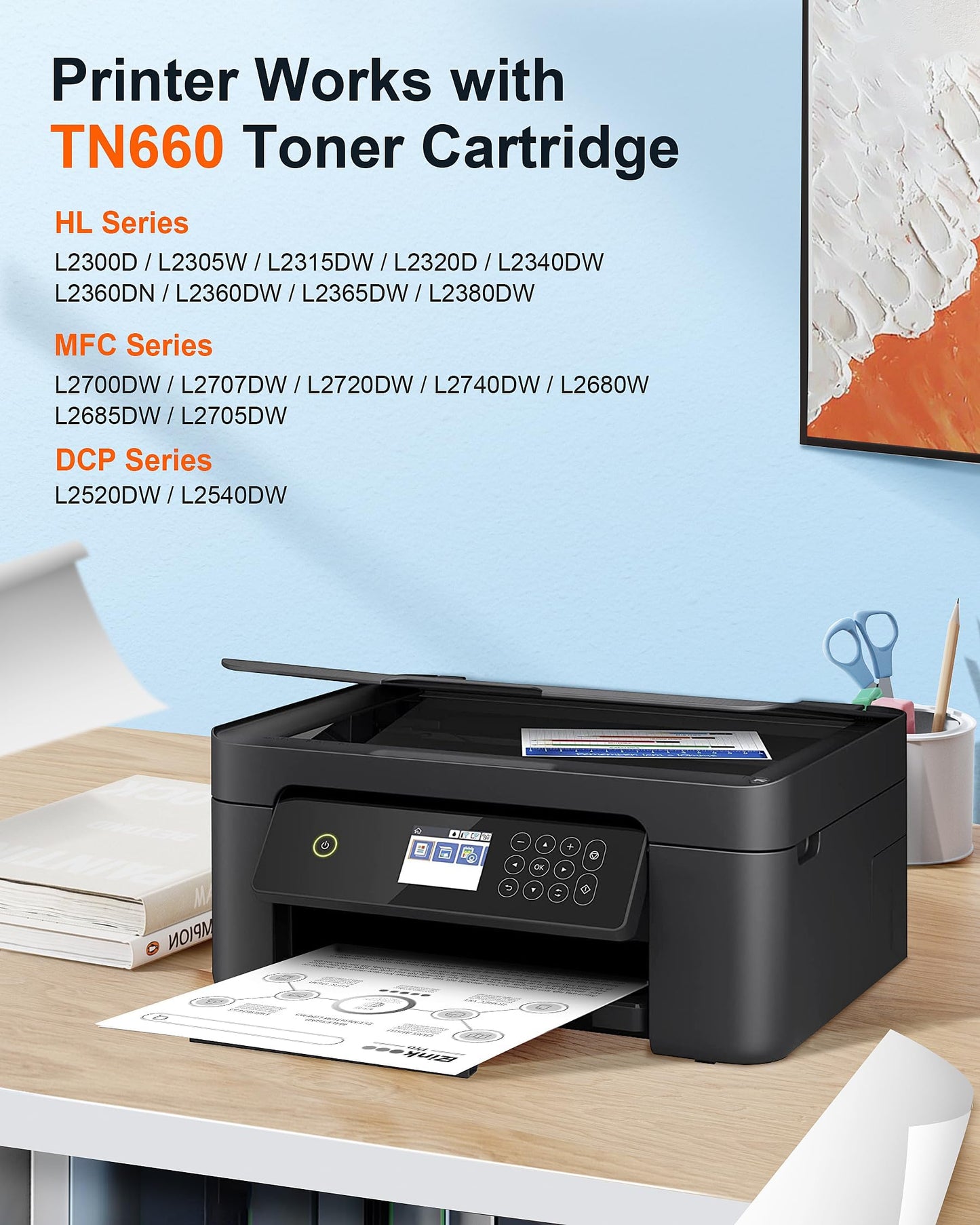 E-Z Ink Pro Compatible TN660 Toner Cartridge Replacement for Brother TN-660 TN660 TN630 High Yield to Use with HL-L2380DW HL-L2320D HL-L2340DW