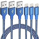 3 Pack 10 FT iPhone Charger Fast Charging Cord MFi Certified Lightning Cable Nylon Braided iPhone Charger Cord Compatible with iPhone 14 13 12 11 Pro…