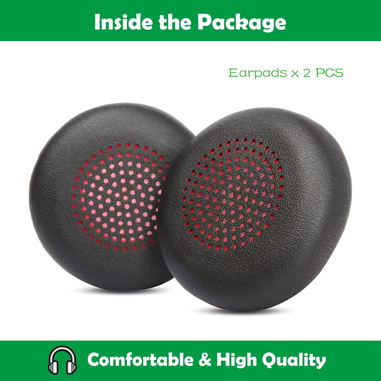 ACCOUTA Premium Replacement Earpads Cushions Compatible with Poly Voyager Focus UC/Voyager Focus 2 UC Headphones Ear Pads with Softer Protein Leather