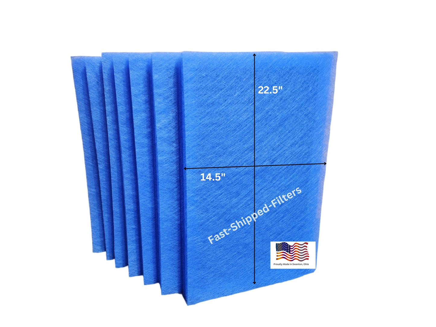 Fast-Shipped-Filters 7 Pack 16x25 Replacement Filter Pads Designed to Fit Dynamic Air Cleaner Refill Blue