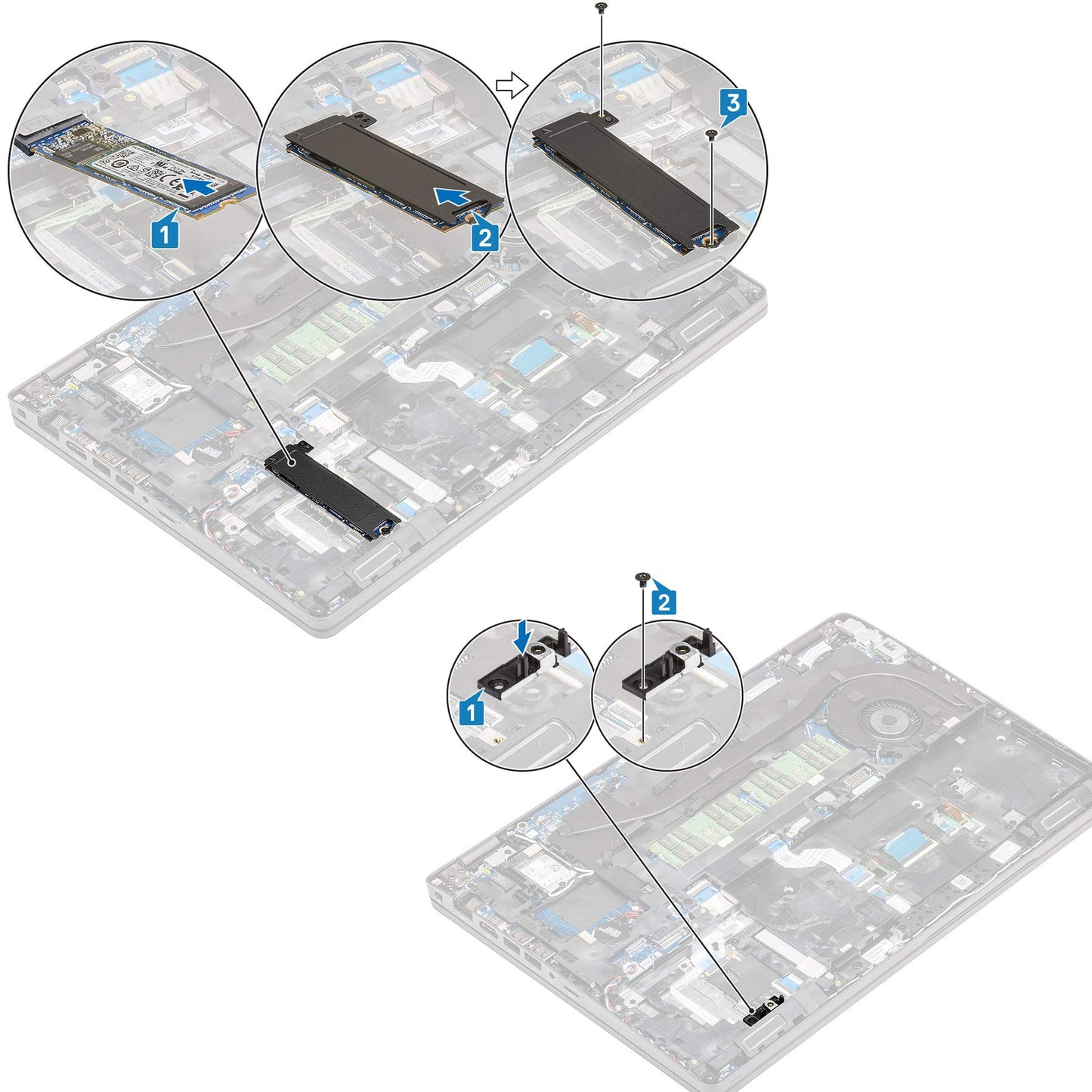 Deal4GO 2280 M.2 SSD Hard Drive Heat Shield w/Support Bracket 85J62 085J62 Replacement for Dell Latitude 5400 5401 5410 5500 5501 5502 Precision 3540