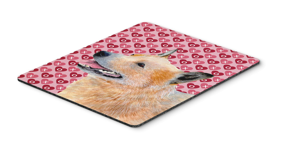 Caroline's Treasures LH9137MP Australian Cattle Dog Hearts Love Valentine's Day Mouse Pad, Hot Pad or Trivet for Home Office Gaming Working Computers
