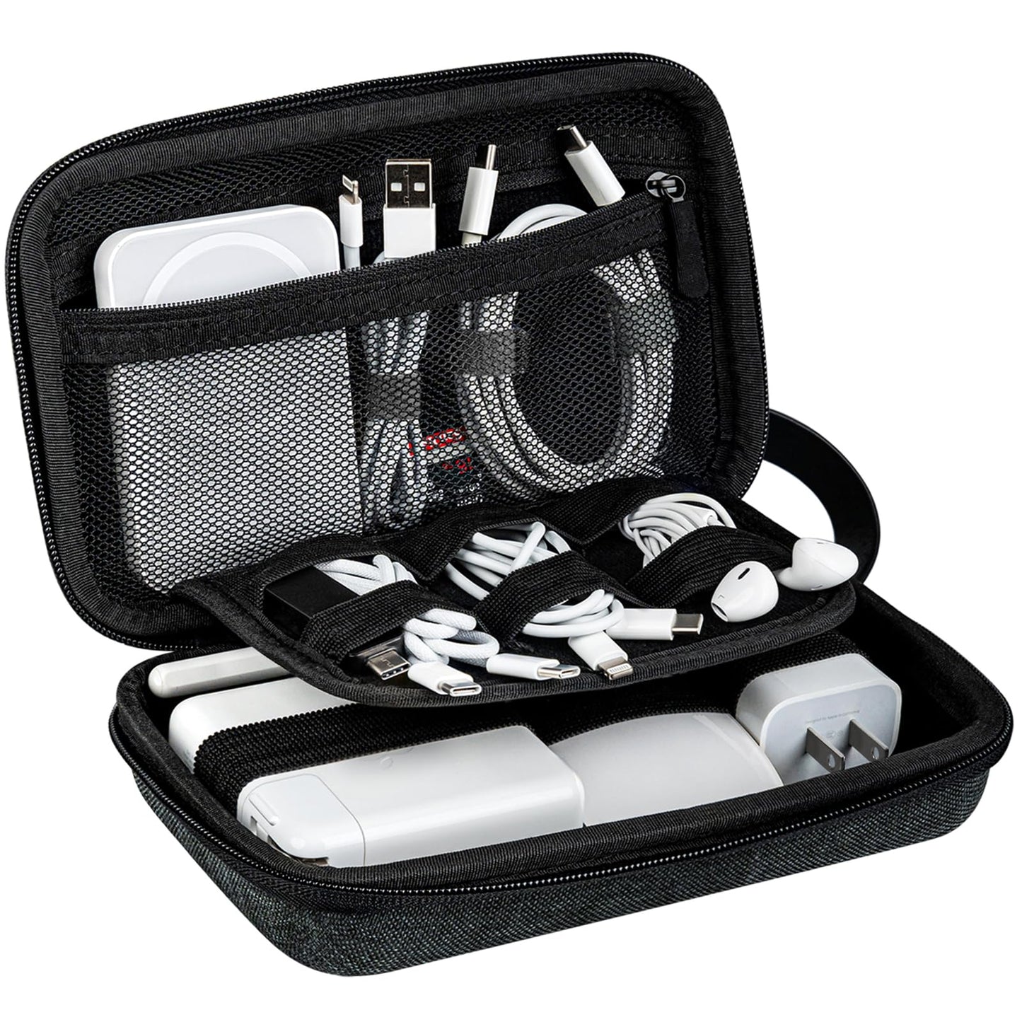 JETech Travel Accessories Organizer Case, Portable Electronic Pouch Gadget Bag for MacBook Power Adapter Chargers, Cables, Power Bank, Mouse, Stylus