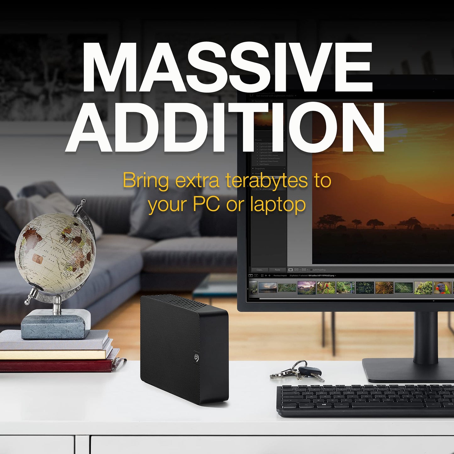 Seagate Expansion STKP4000400 4 TB Desktop Hard Drive - External - Black - Desktop PC, MAC Device Supported - USB 3.0-1 Year Warranty - Retail