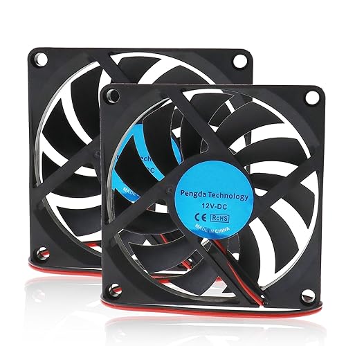 SING F LTD 2X Standard Computer Fans PC Case Cooling Cooler Fans Brushless Silent 80x80x10mm DC 12V 2Pin