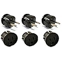 Ckitze USA to Europe Germany, France Plug Adapter - 6 Pack - Type E/F Schuko Grounded American to European Plug Adapter - CE Certified for Mobile…