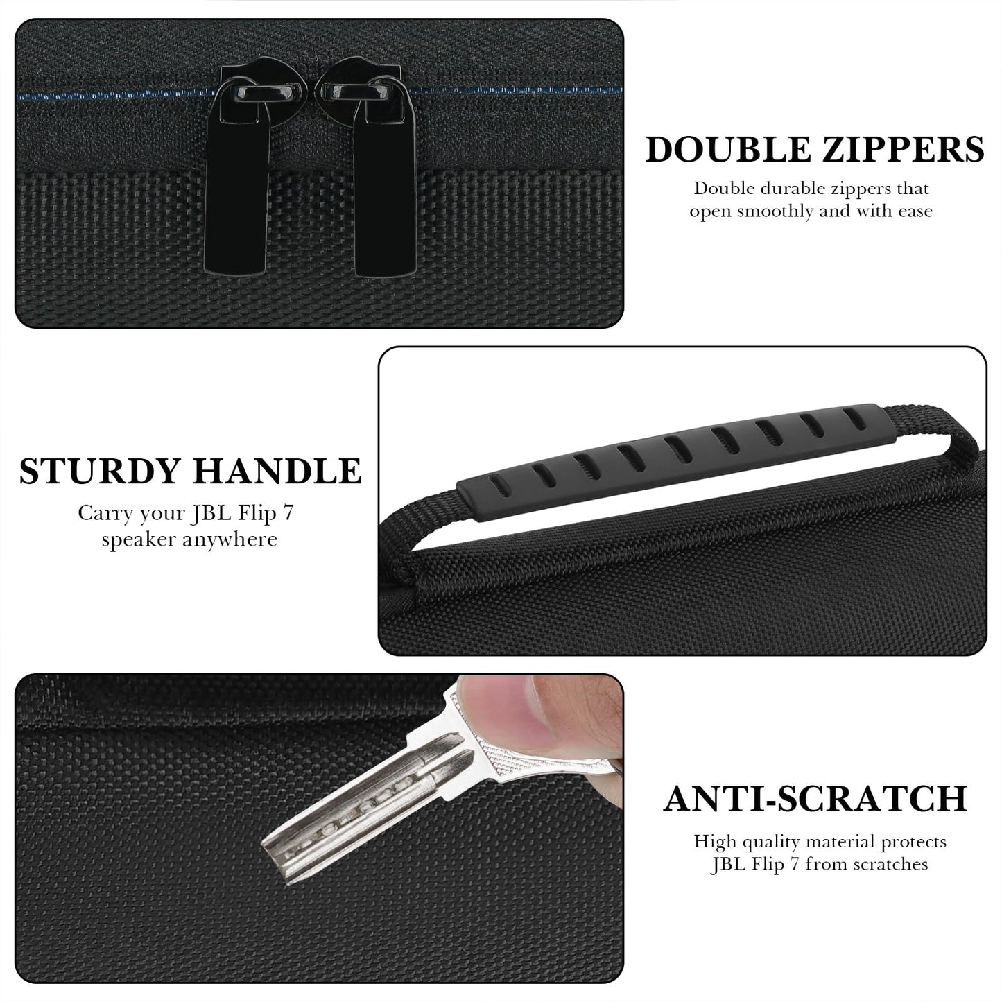 LinkIdea Hard Carrying Case for JBL Flip 4 Bluetooth Speaker, Protective Travel Storage Box for JBL Flip 3 Fits Space for Charger and Cord