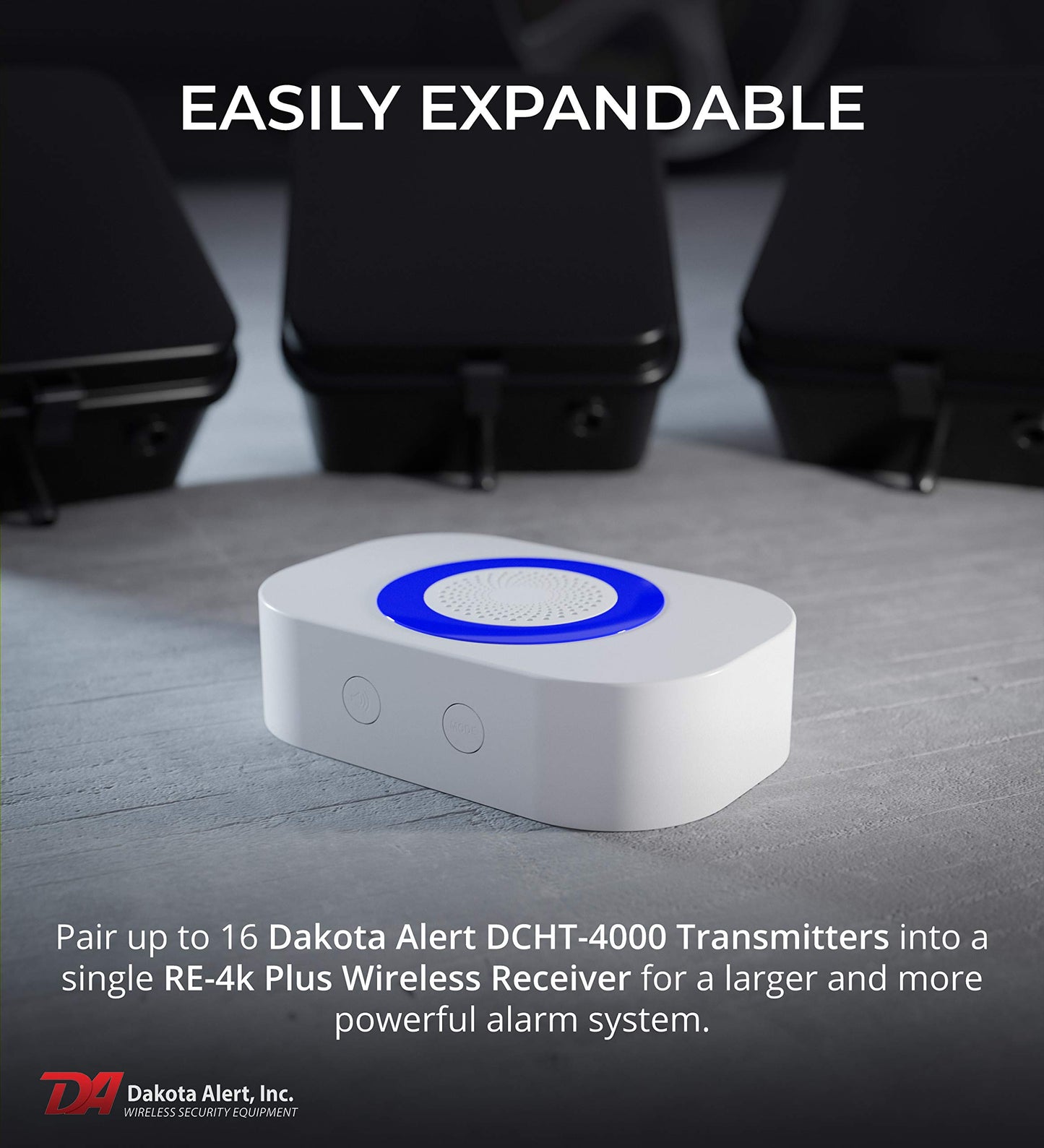 Dakota Alert Driveway Alarm Sensor - Wireless One Mile DCRH-4k Plus Rubber Hose Driveway Alarm System, Relay Outputs, RE-4k Plus Receiver & DCHT-4000