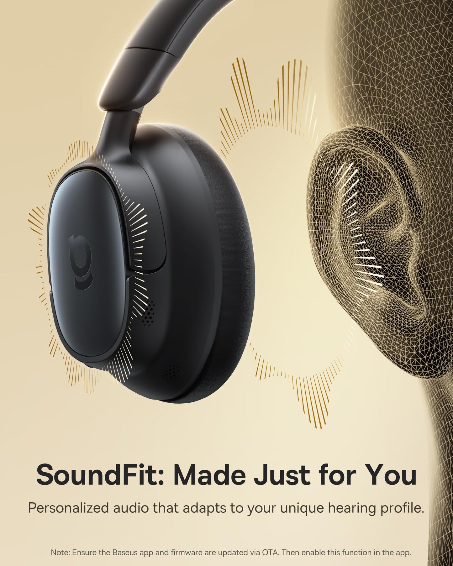 Baseus Bowie MH1 Adaptive Active Noise Cancelling Headphones, Real-Time Adaptive Hybrid ANC, SuperBass 2.0, LDAC Hi-Res Sound, 80H Playtime…