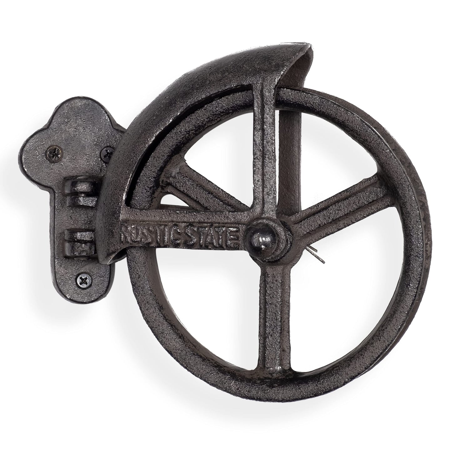 Rustic State Summit Wall Mount Rotate Cast Iron Vintage Industrial Wheel Farmhouse Pulley for Custom Make Lamp Pendant Fixtures Black