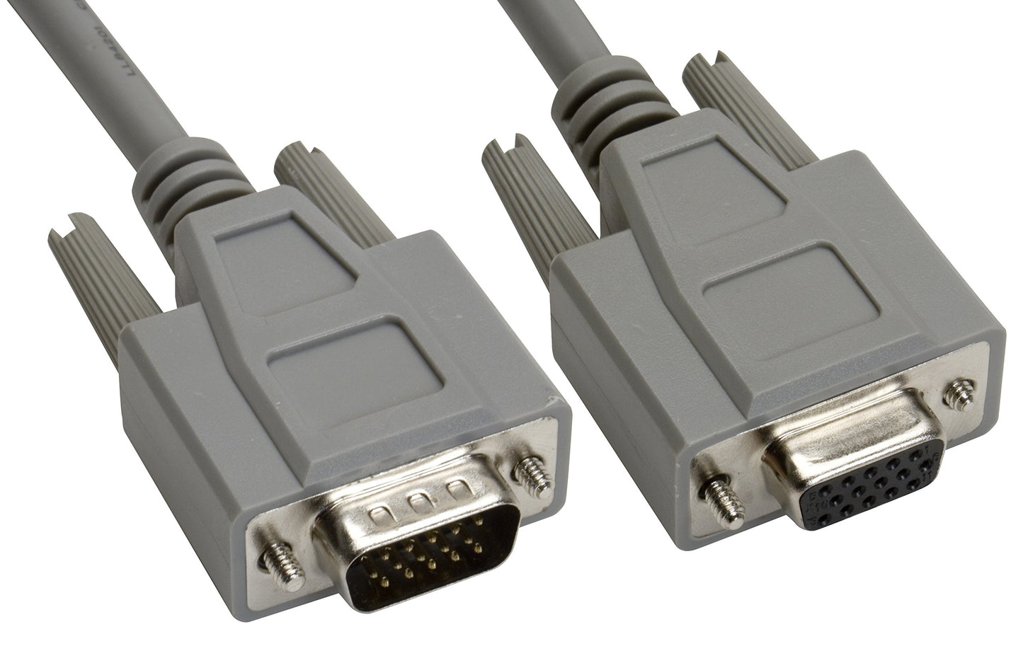 Amphenol CS-DSDHD15MF0-010 15-Pin HD15 Deluxe D-Sub Cable, Shielded, Male/Female, 10', Gray