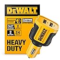DEWALT Heavy Duty 24W USB Car Charger Adapter, Cigarette Lighter Adapter USBA Charger, Fast Charging Car Lighter USB Adapters, Cell Phone Automobile