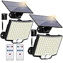 Solar Lights Outdoor, 106 LED 3000LM Solar Powered Motion Sensor Flood Lights with Remote, Dusk to Dawn Led Solar Security Wall Lights with 16.5Ft