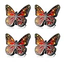 ground lights, equipped with 4 solar butterfly lights for outdoor waterproofing, 14 LED solar landscape lighting, suitable for gardens, courtyards