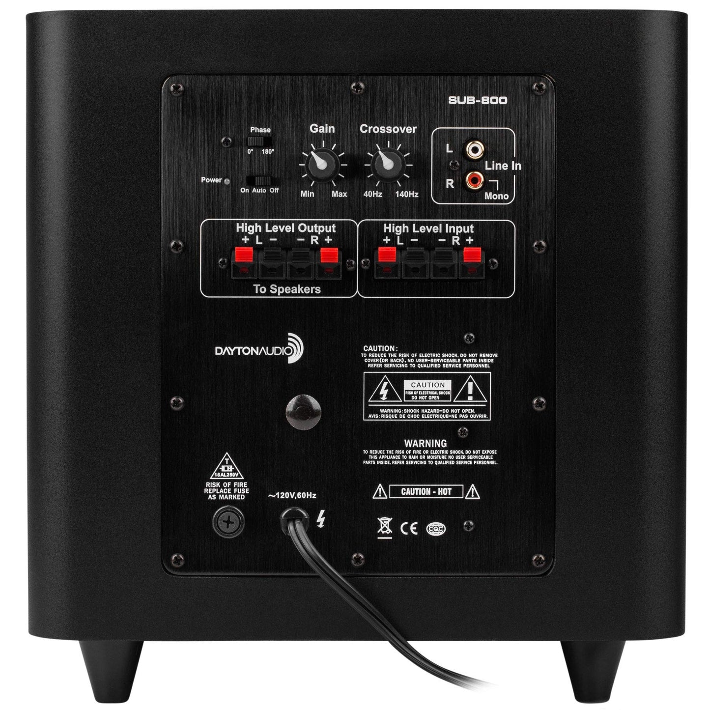 Dayton Audio SUB-800 8" Powered Subwoofer