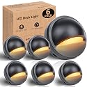 HIBOITEC Low Voltage LED Deck Lights 2.5W Landscape Step Stair Railing Light IP67 Waterproof for Outdoor Accent Lighting Garden Fence 2700K Warm