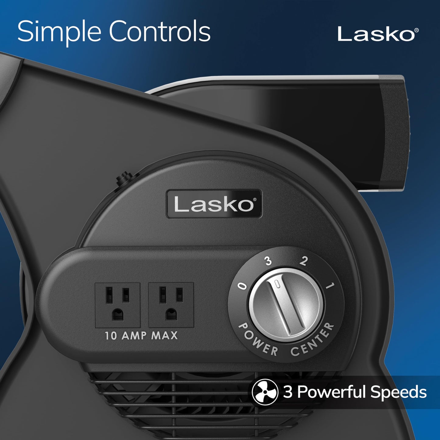 Lasko High Velocity Portable Pivoting Blower Fan - 15" - U15617 - Black